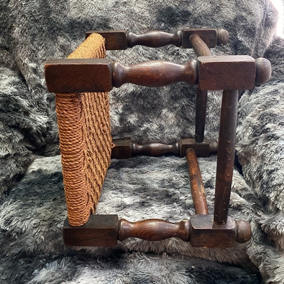 Handcrafted Woven Stool - Brown and Tan - Picture 10 of 16